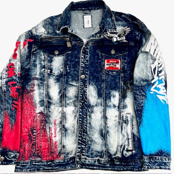 A Set Y2K STREETWEAR EMBROIDED Dreamland Denim Jeans Mens 3XL TOP,  Bot  JEAN 38 - Picture 12 of 16